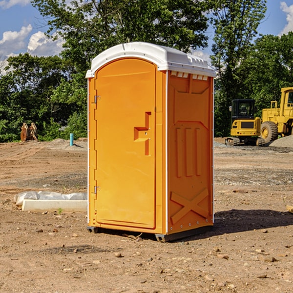 how often are the portable toilets cleaned and serviced during a rental period in Roaring Brook